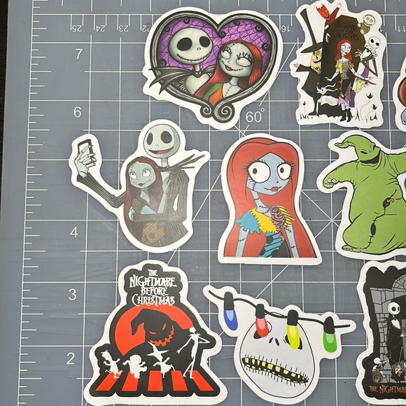10 Nightmare Before Christmas Stickers Sally Jack Skellington - Picture 2 of 3